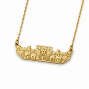 Jerusalem Skyline Necklace in 14K Yellow Gold