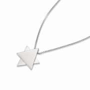 Star of David Necklace in Sterling Silver Movable Triangle