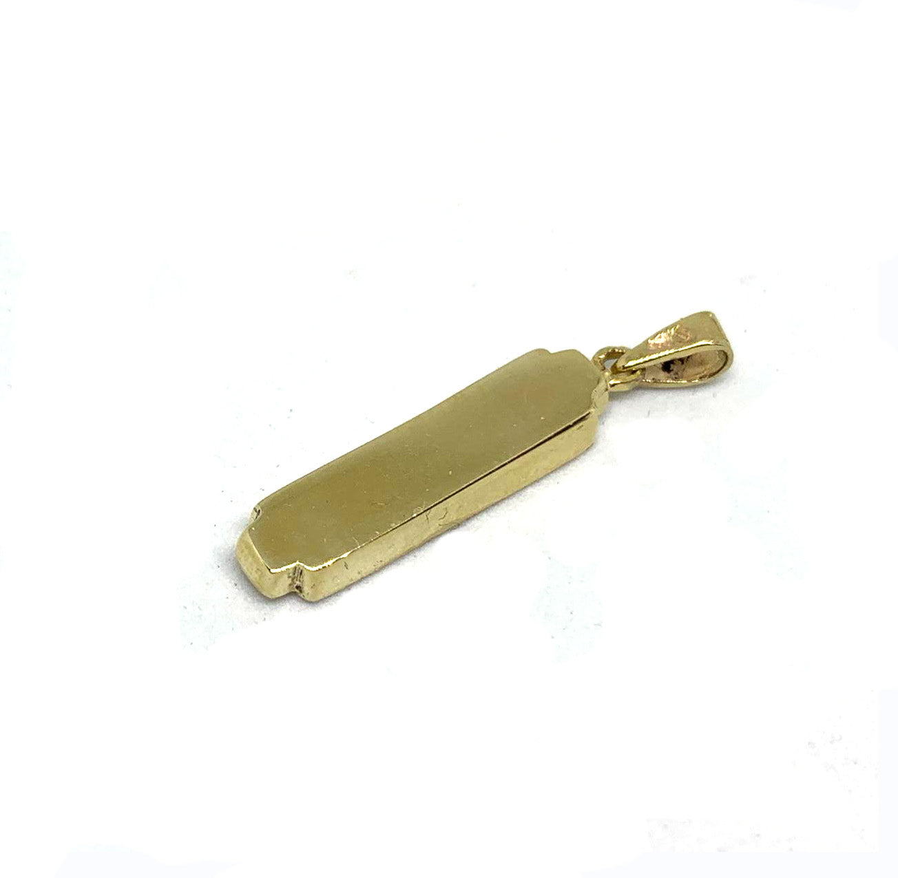 14k Gold Mezuzah Chai Pendant