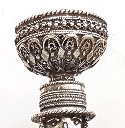 Hasidic Musicians Sterling Silver Candlesticks