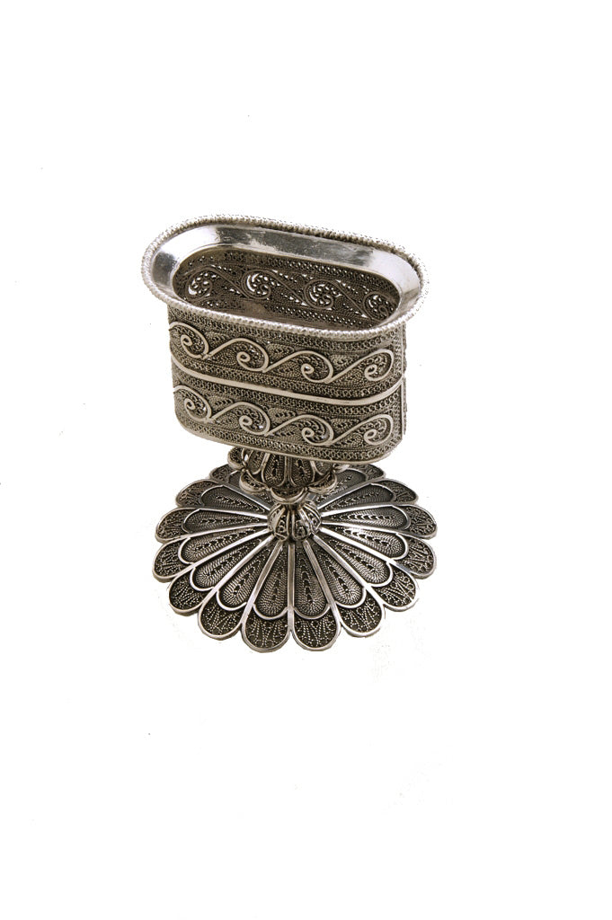 Sterling Silver Filigree Havdalah Candle Holder