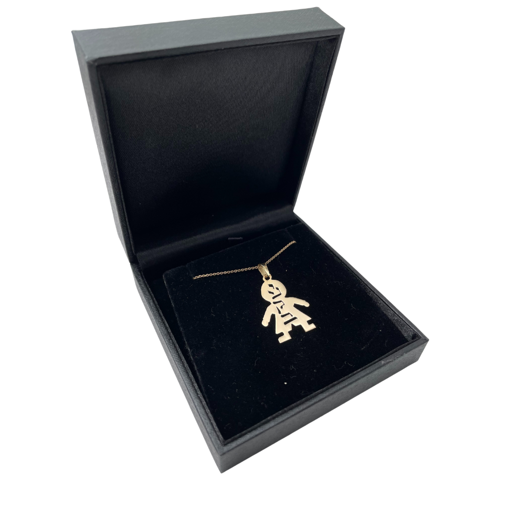 14k Gold Boy Name Pendant