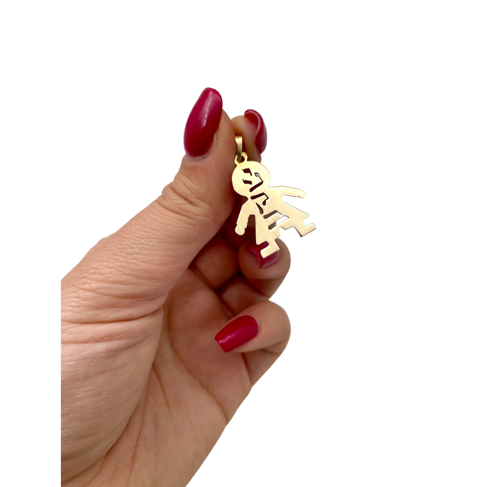 14k Gold Boy Name Pendant