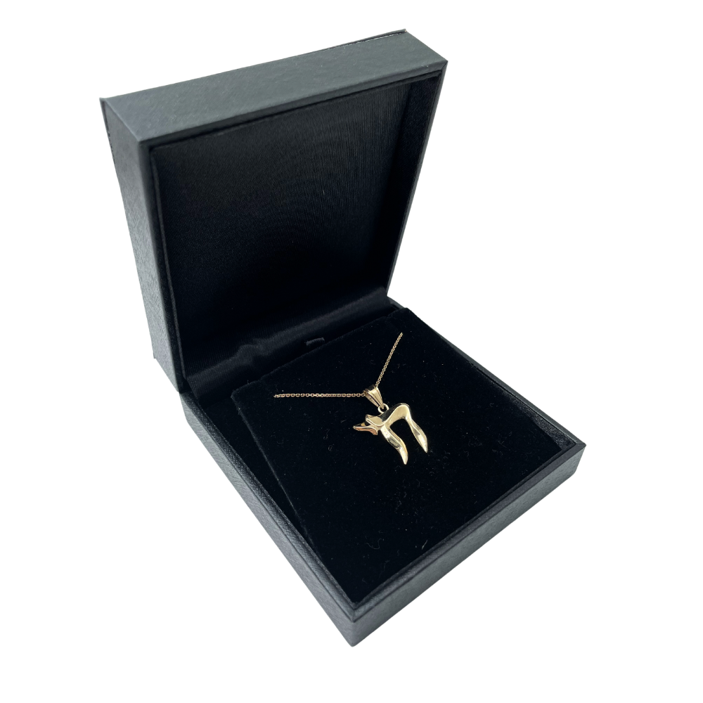 Soft Curves 14K Gold Chai Pendant