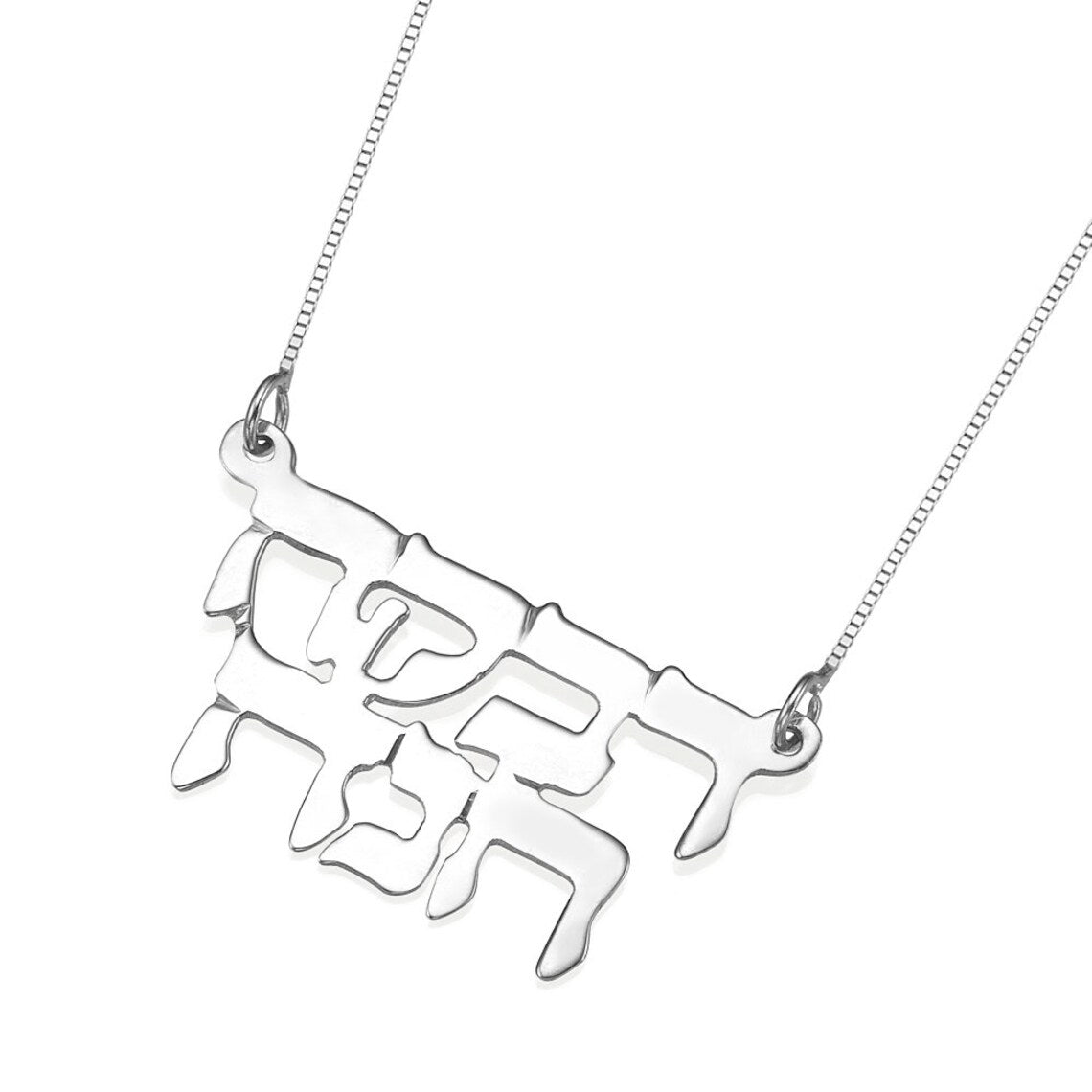 14k Gold Two Name Necklace Double Thickness