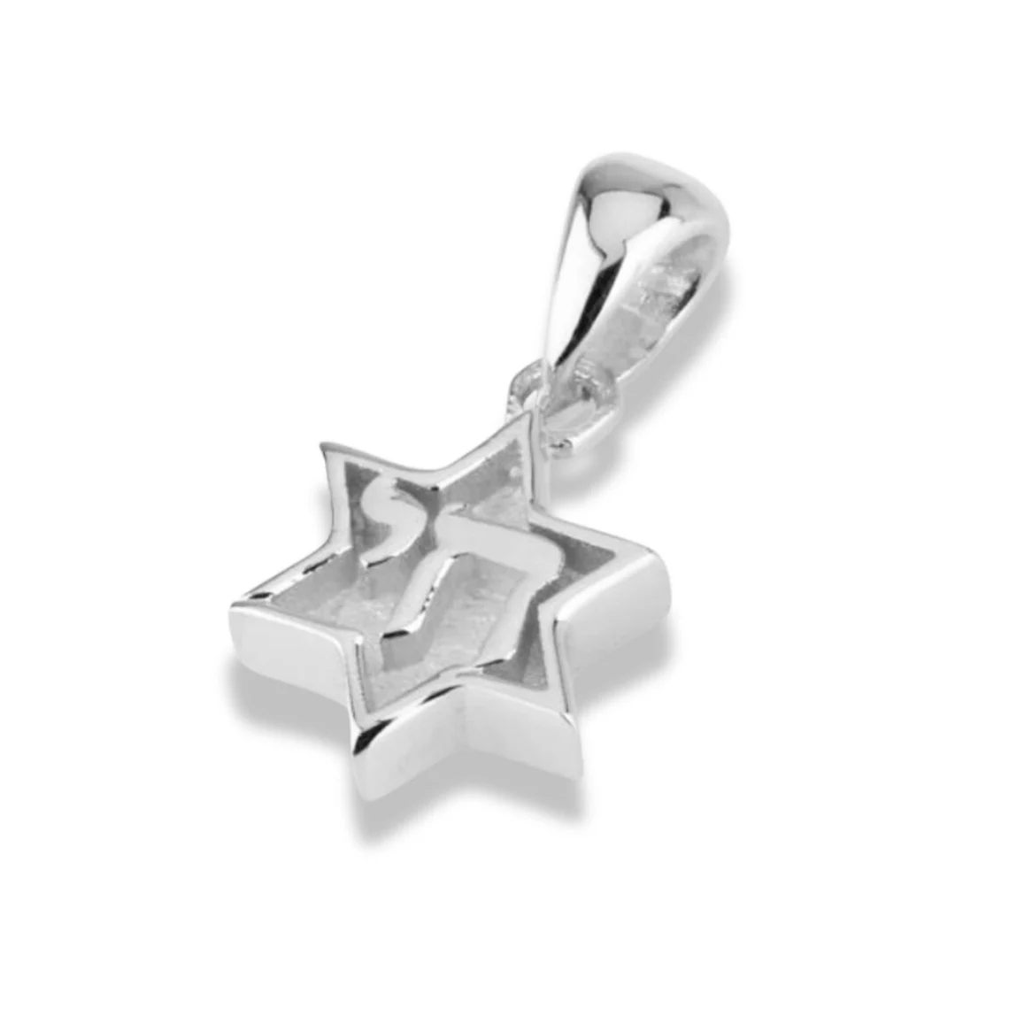 Dainty Chai Star of David Pendant in 14K Gold