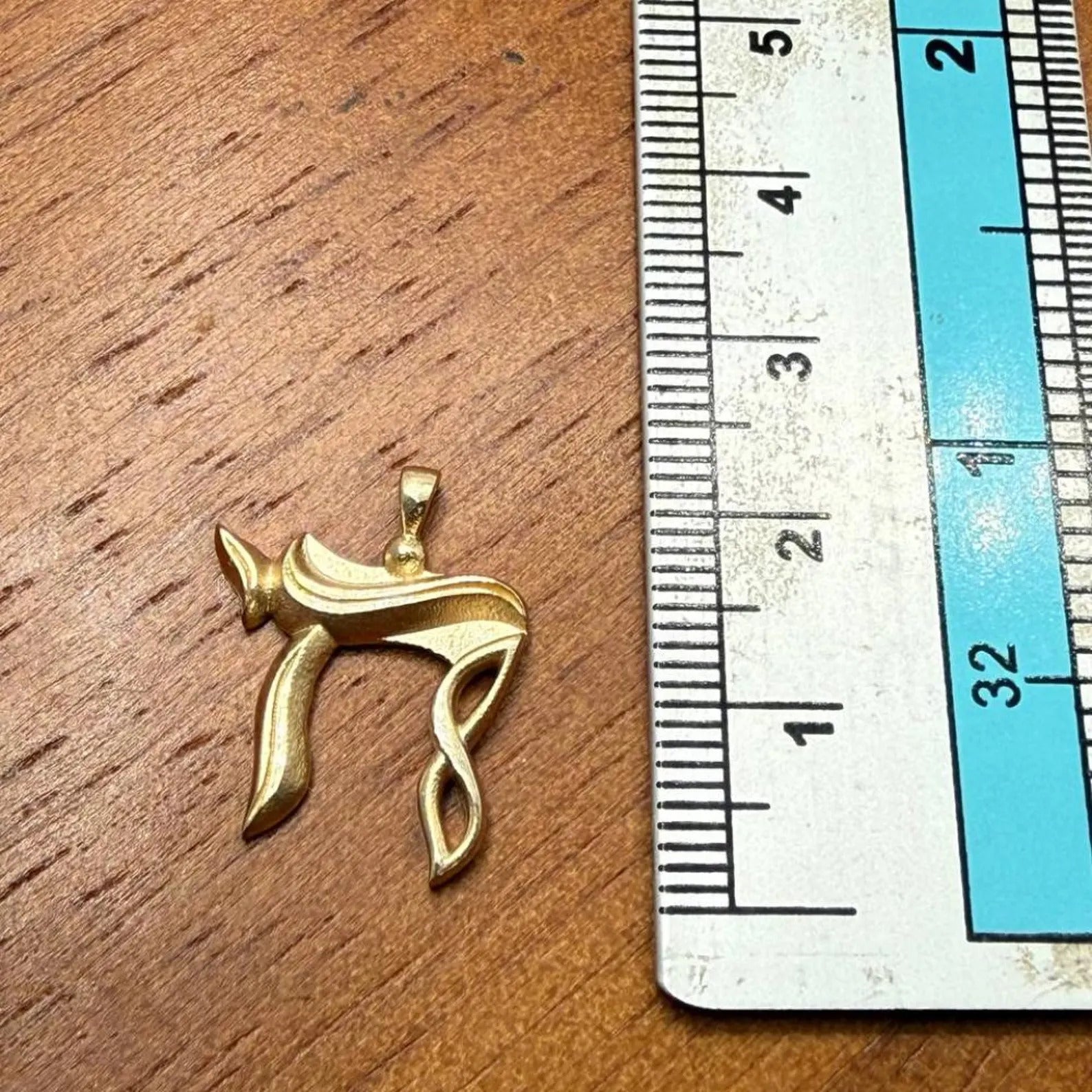Designer Chai Pendant in 14K Gold