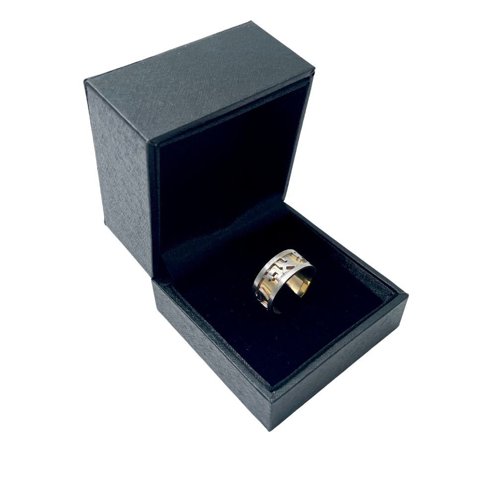 14k Yellow and White Gold Ani L'Dodi Ring