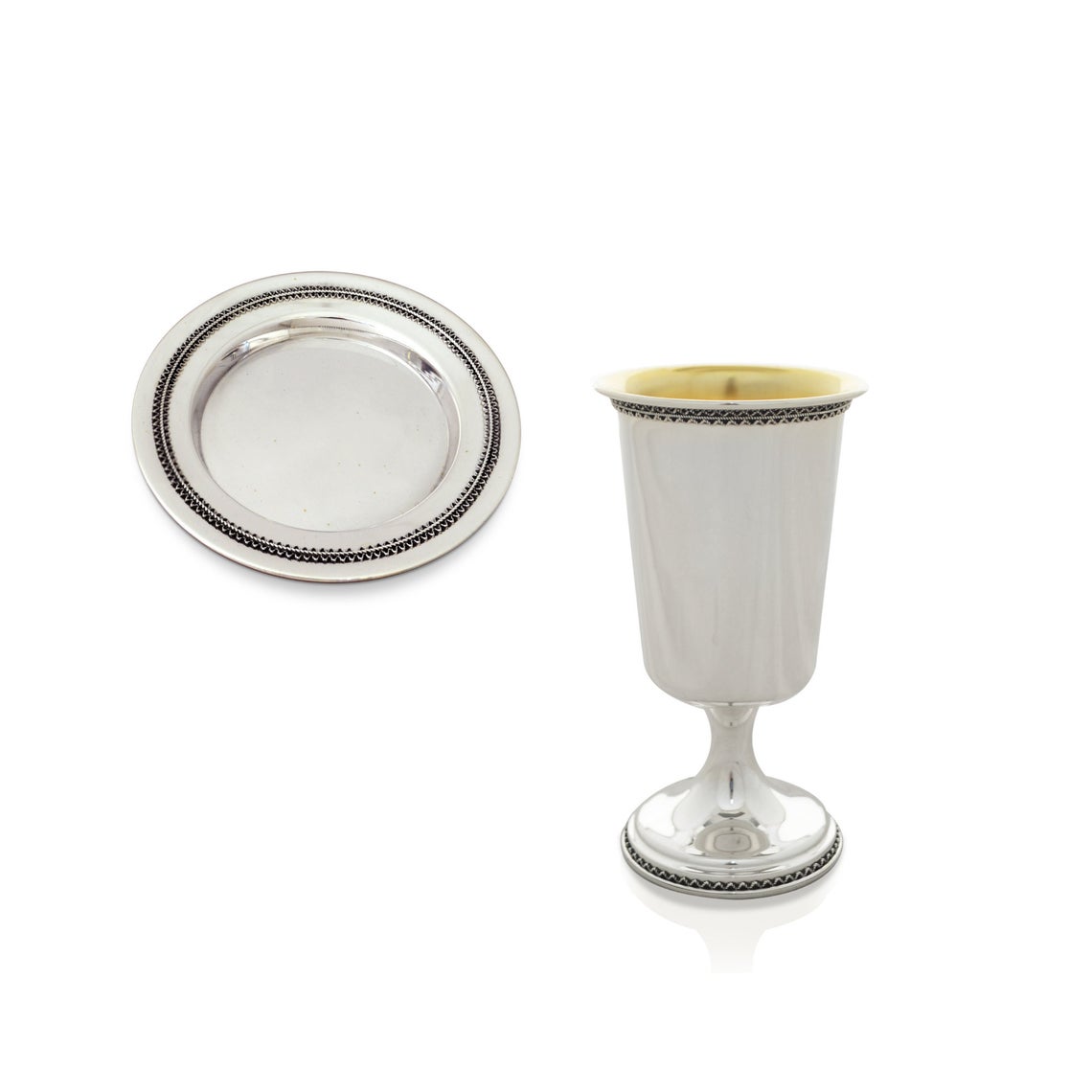 Zevulen Polished Sterling Silver Kiddush Cup