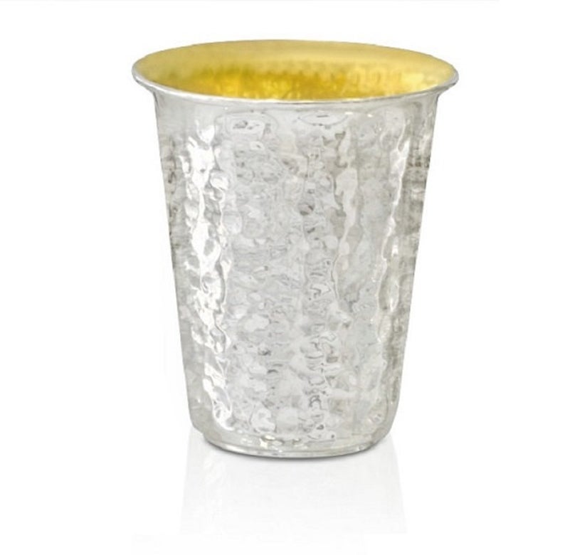Gideon Hammered Silver Kiddush Cup
