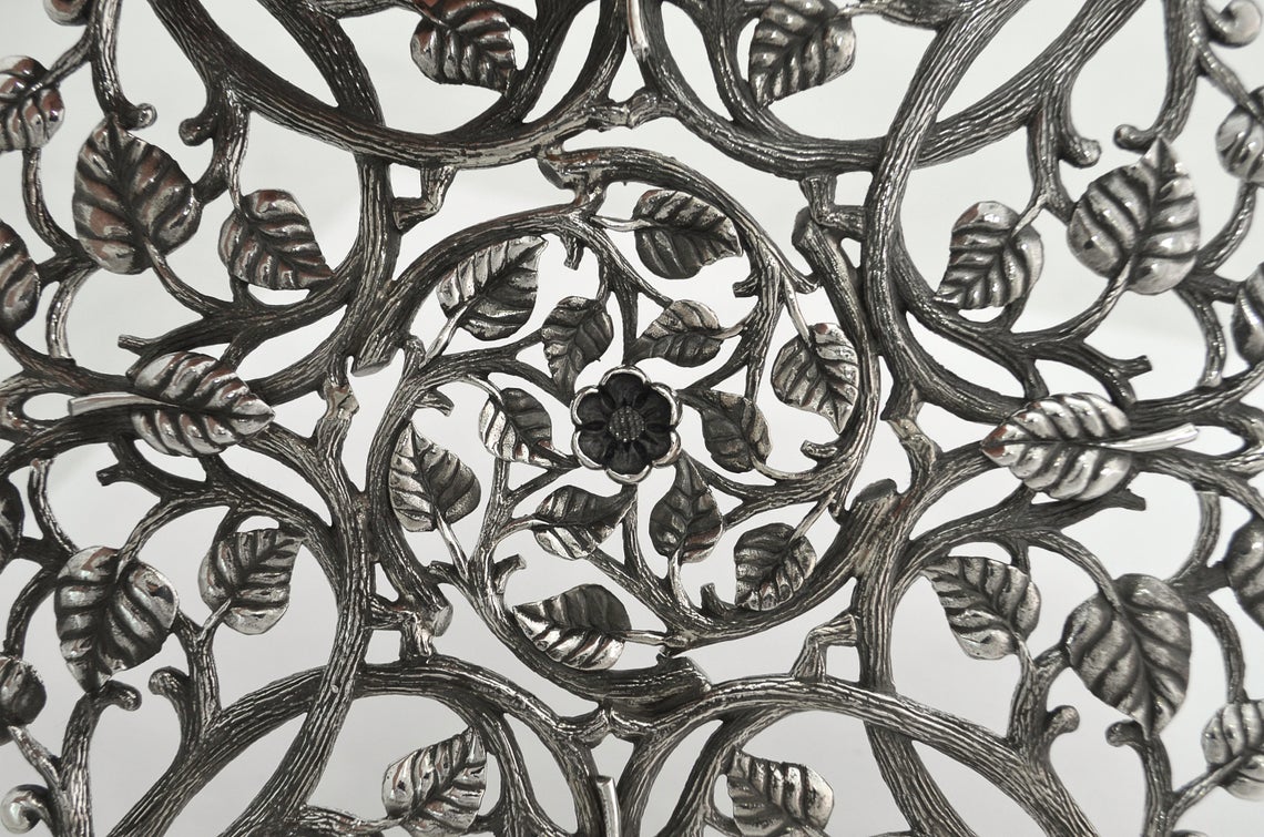 Sterling Silver Leaf Plate for Honey Dish