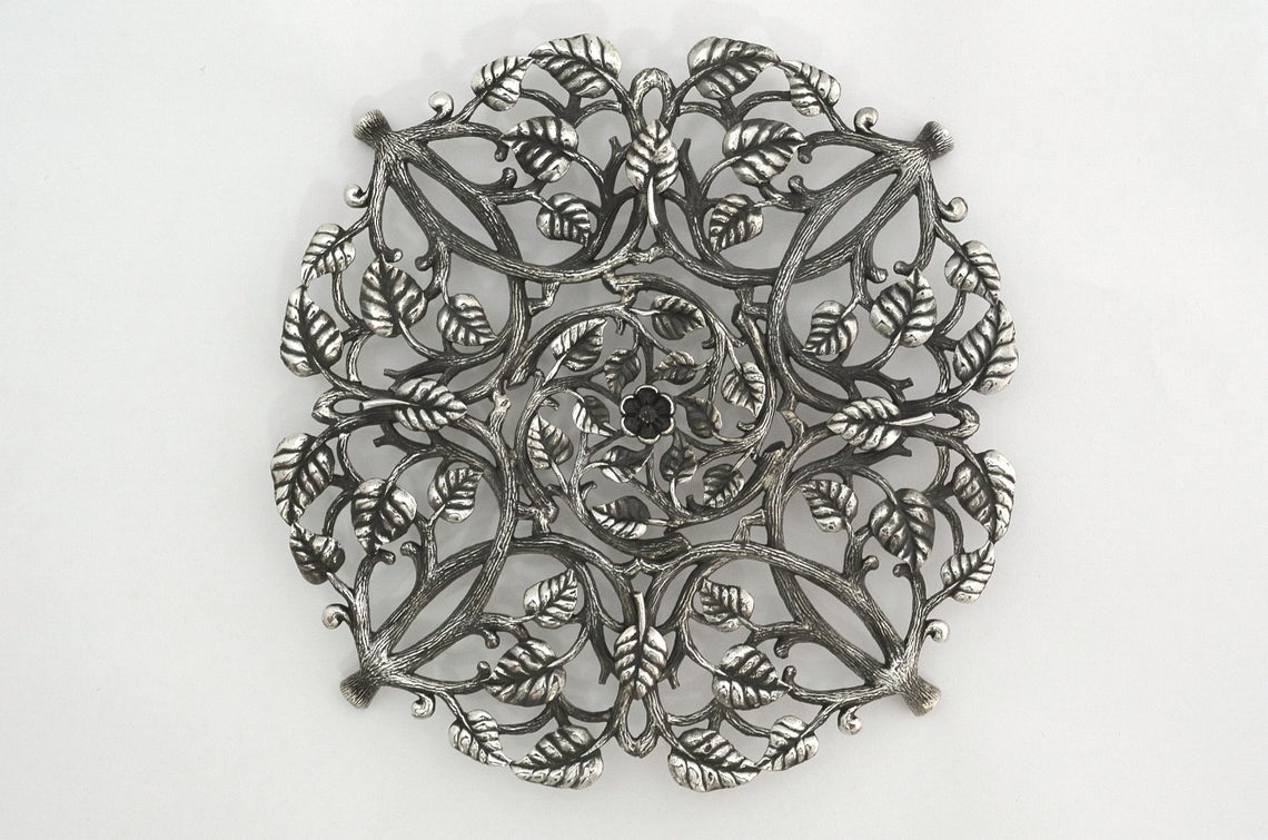 Sterling Silver Leaf Plate for Honey Dish