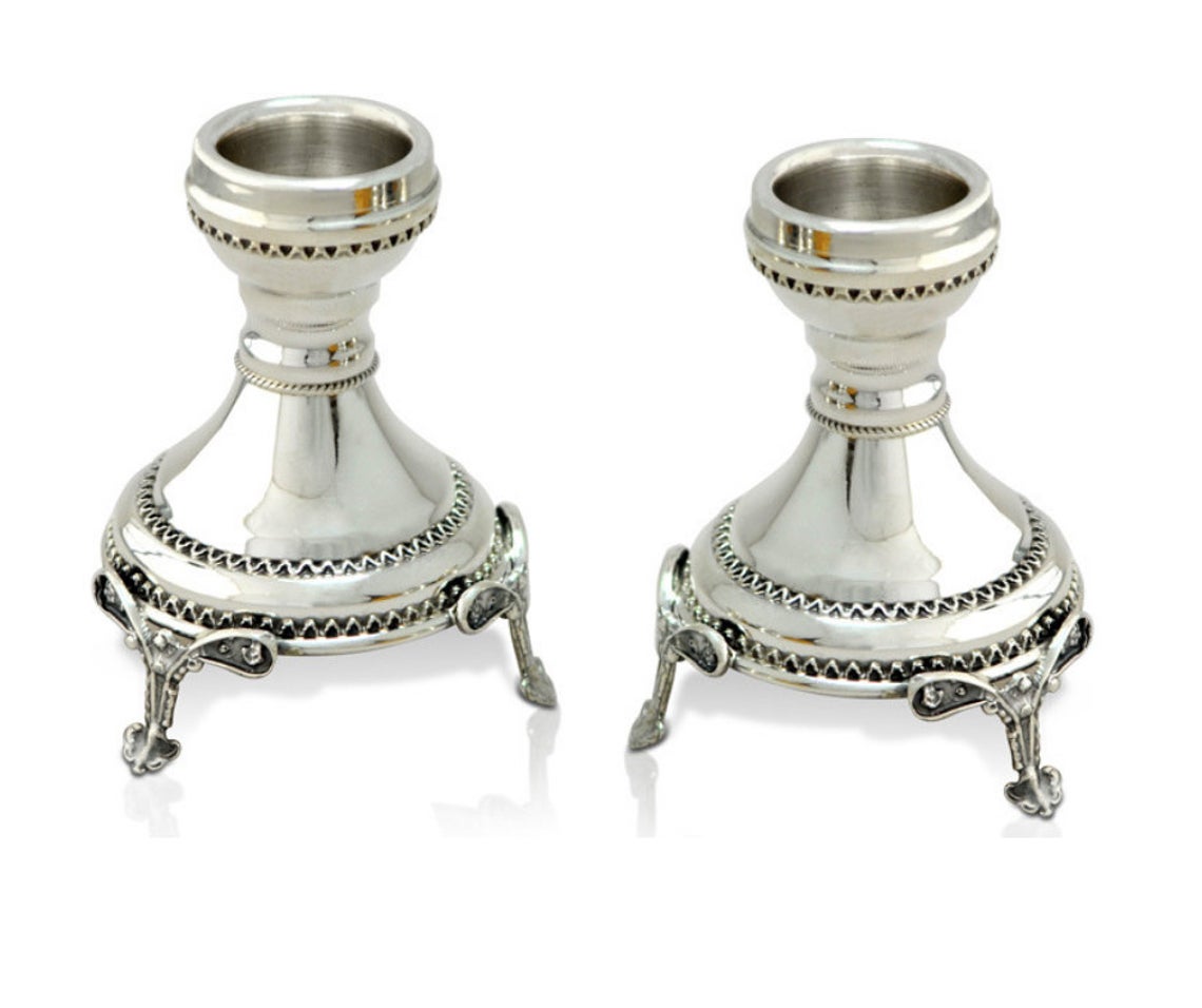 Sterling Silver Candlesticks with Custom Legs