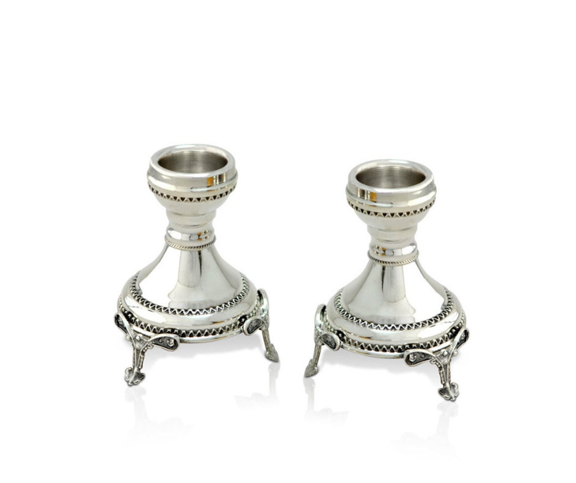 Sterling Silver Candlesticks with Custom Legs