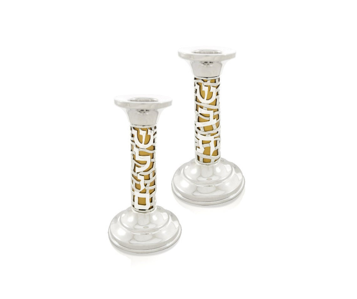 Shulamit Color Sterling Silver Candlesticks