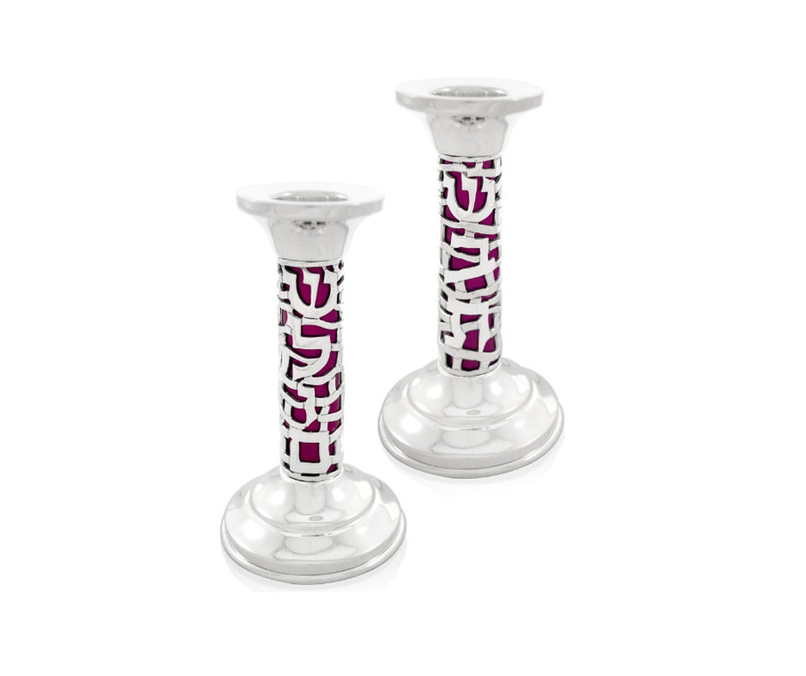 Shulamit Color Sterling Silver Candlesticks