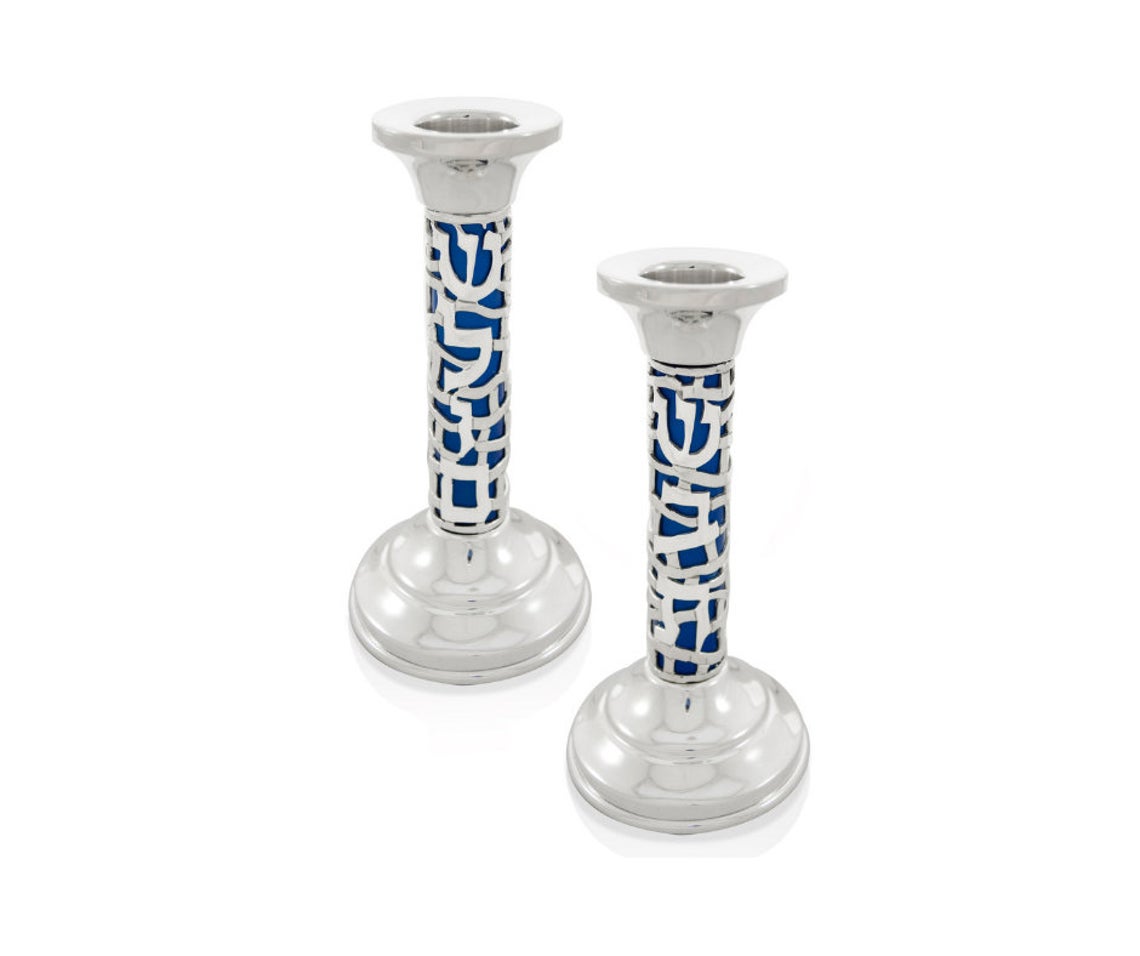 Shulamit Color Sterling Silver Candlesticks