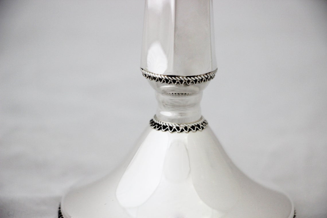 Hadassah Traditional Sterling Silver Candlesticks