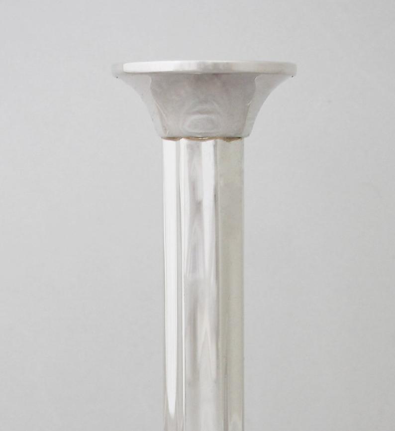 Yael Sterling Silver Column Candlesticks