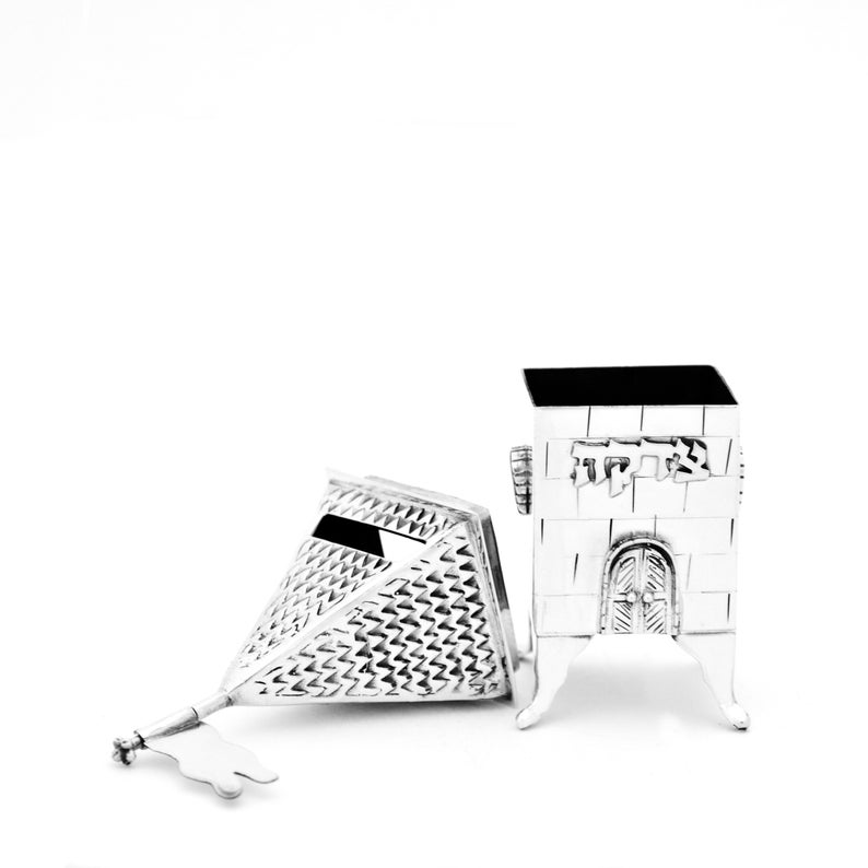 Sterling Silver House Tzedakah 'Charity' Box