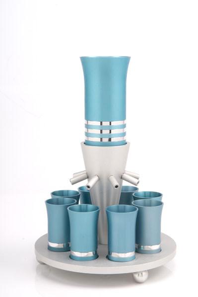 Kiddush Cup Wine Fountain Set for 8