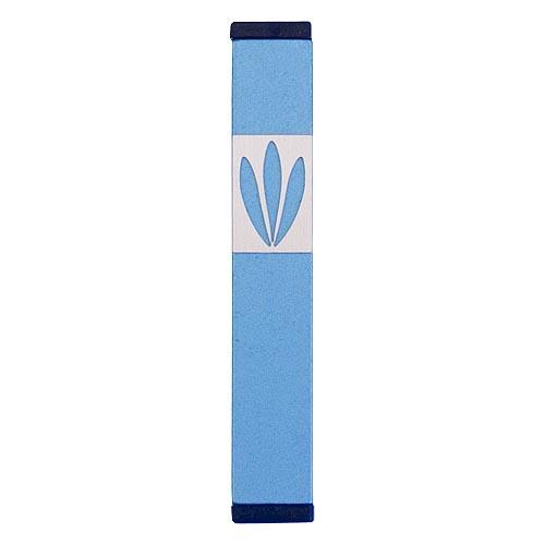 Shin Mezuzah With Leaves Design (Small)