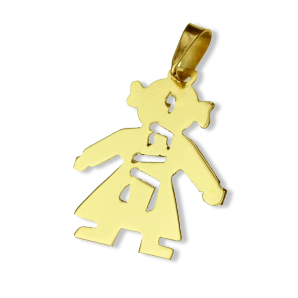 14k Gold Girl Name Pendant