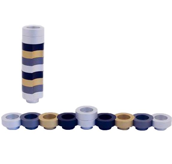 Menorah for Travel - Stackable Round Shape