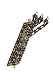 Geometric Sterling Silver Mezuzah Case