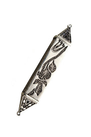Adorned Sterling Silver Mezuzah Case