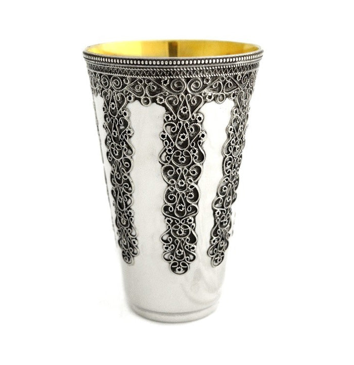Netanel Silver Embellished Kiddush Cup