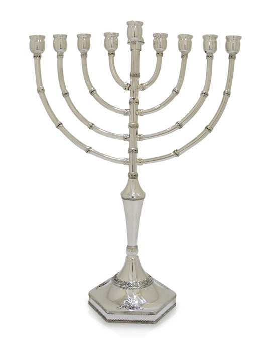 Rotating Sterling Silver Menorah Candelabra