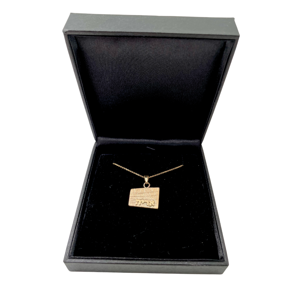 14k Gold 3D Kotel Name Pendant