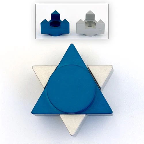 Magen David Travel Candle Holders