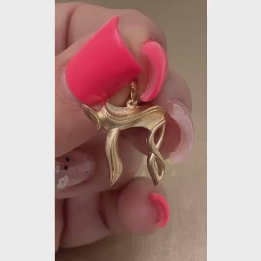 Load video: Designer Chai Pendant in 14K Gold