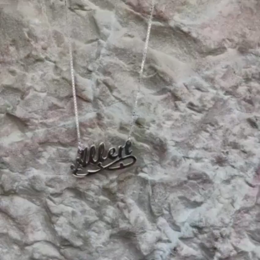 Load video: Silver Eternity Name Necklace