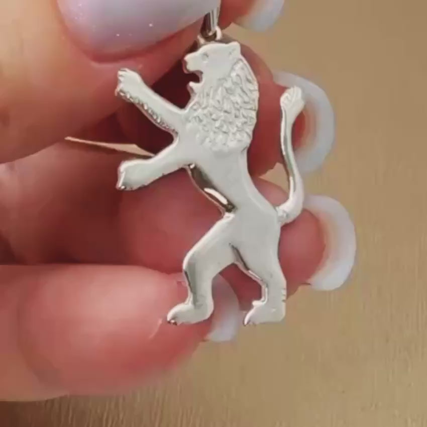 Load video: Rising Lion of Judah Pendant in Sterling Silver