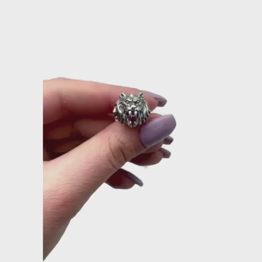 Load video: Sterling Silver Ruby Lion of Judah Cufflinks