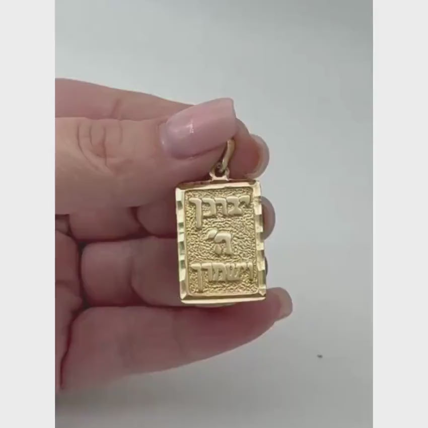 Load video: Priestly Blessing Hammered 14K Gold Pendant