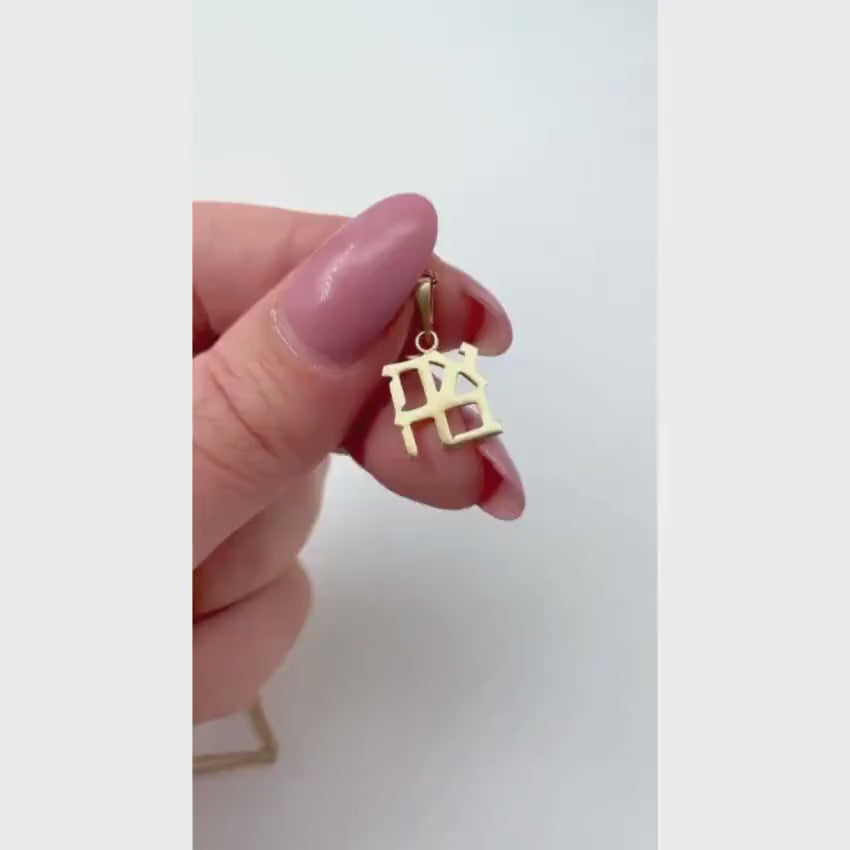 Load video: 14k Gold Ahava Love Pendant