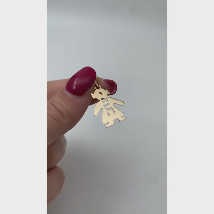 Load video: 14k Gold Girl Name Pendant