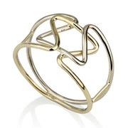 14K Gold Ring with Interwoven Star of David