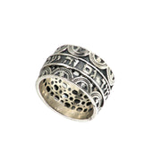 This Too Shall Pass Ornate Silver Spinner Ring