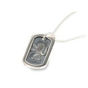 Oxidized Sterling Silver Lion of Judah Pendant and Chain