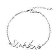 Personalized Sterling Silver Name Bracelet – Custom Script Name