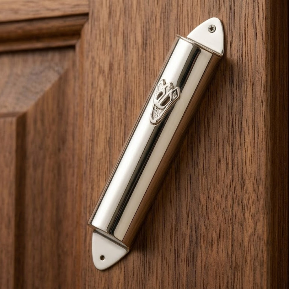 Sterling Silver Domed Classic Mezuzah Case