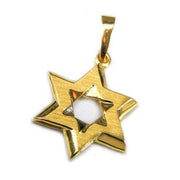 14k Gold Matte Star of David Pendant