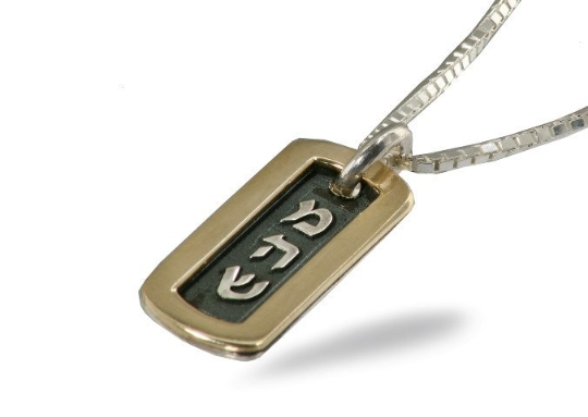 Silver and Gold Kabbalah Tag Necklace