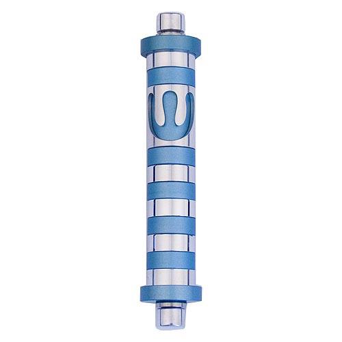 Aluminum Striped Mezuzah (Small)