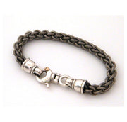 Titanium and Silver Link Chain Bracelet